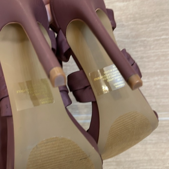 STEVE MADDEN NWOT Size 7.5 Purple “Fabiana” stiletto heels lace-up - Picture 11 of 12